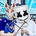 Music Mystery Singer Cosplay Costume Carnaval Decorations Festival and Halloween Party Latex Props White