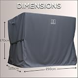 Barlborough Garden Swing Cover 3 Seater Waterproof Charcoal 210x170x125cm view 2