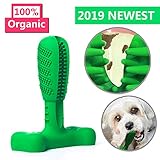 AUSXINX 2019 Newest Dog Toothbrush Stick-Puppy Dental Care Brushing Stick Effective Doggy Teeth Cleaning Massager Nontoxic Natural Rubber Brite Bite Resistant Chew Toys for Dogs Pets