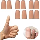 Kris-kikomy Gel Finger Protectors Finger Caps Silicone Fingertips Protection - Finger Cots Great for Trigger Finger, Finger A