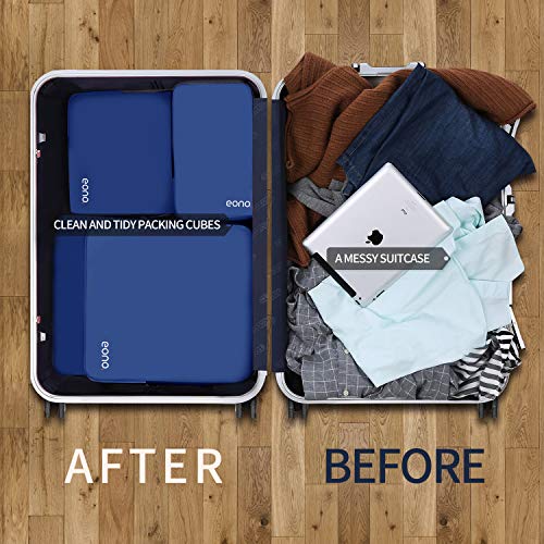QWORK Set 6 Organizzatori Da Viaggio A Compressione - Cubi Espandibili Con Borsa Per Scarpe