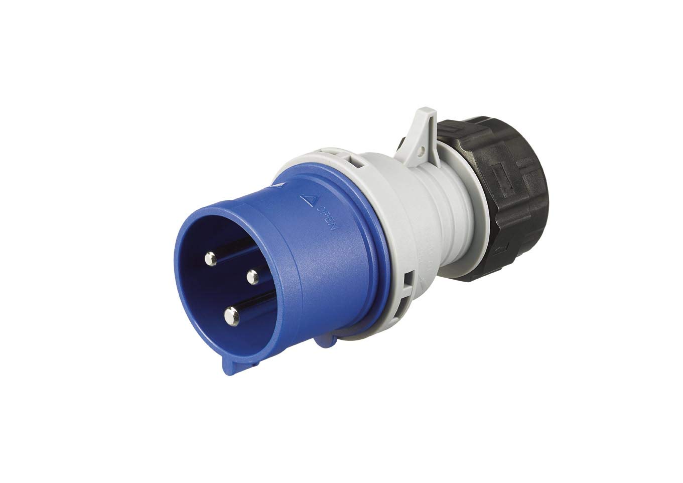 MK Commando K9033 32A 2P+E 200-250V Plug (IP44) - Blue