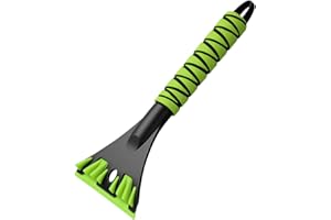 TSUGAMI Car Ice Scraper, Vehicle Windshield Snow Frost Remover Tool with Ergonomic Foam Handle, Portable Automotive Glass Win