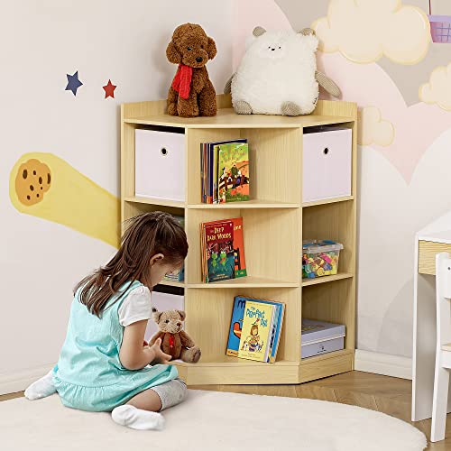 Kids Corner Cubby Toy Storage Organizer, Bookshelf Unit
