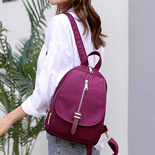 Excursion Sports Large Capacity Zipper Backpack for Women, Girls Solid Color Waterproof Student Shoulder Bag, Lightweight Street Travel Camping Satchel Schoolbag Daypacks