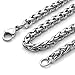 Zysta Stainless Steel Wheat Chain Link Necklace 20 Inches (3-6MM Available)