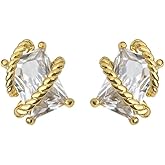 Original Design Earrings for Women | 18k Gold Plated Lightweight Studs | Hypoallergenic 925 Sterling Silver Posts