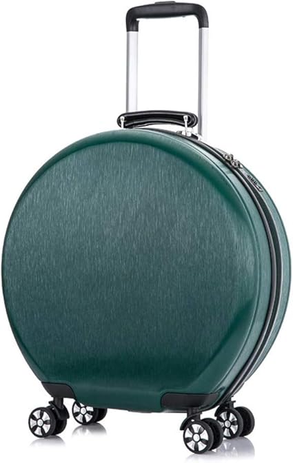 round suitcase with wheels
