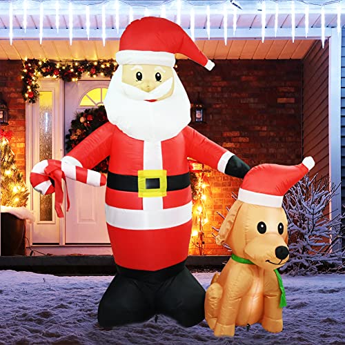 6.2Ft Christmas Inflatables Santa Outdoor Decorations, Santa Claus with