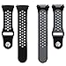bayite Soft Silicone Sport Bands Compatible Fitbit Ionic Replacement Band Perforated Breathable Accessories Wristband Women Men Black/Gray