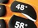 DYZOO Wedge Golf Club Head Covers Neoprene Case for 48-60 Degree 6pcs/Set Black