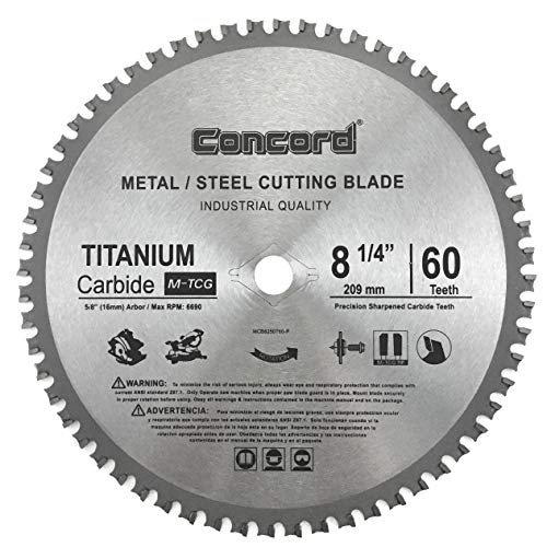 Concord Blades MCB0825T060HP 81/4Inch 60 Teeth TCT Ferrous Metal