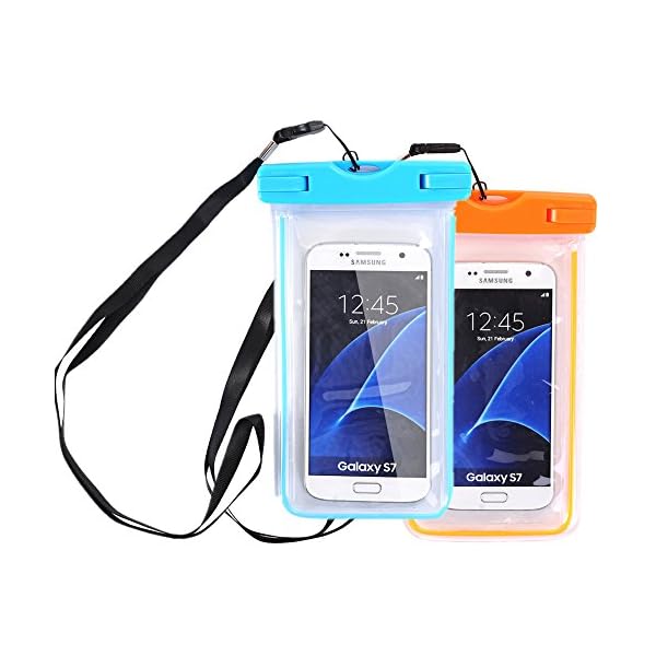 KAMII-3-Pack-Universal-Clear-Waterproof-Bag-Pouch-Dry-Bag-for-Water-Activities-Fit-for-Family-or-Group-Activities-Universal-Size-for-Smartphones-up-to-6-Inches