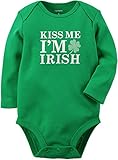 Carter's Unisex Baby Long-sleeve Kiss Me I'm Irish Bodysuit
