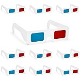 TARANDUS Red/Cyan Anaglyph 3D Glasses for Movies Books and Prints | Red/cyan anaglyph glasses for compatible movies, books and prints; 10 pairs for family nights and small groups.
