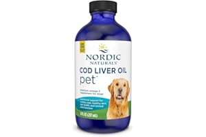 Nordic Naturals Pet Cod Liver Oil, Unflavored - 8 oz - 1048 mg Omega-3 Per Teaspoon - Fish Oil for Dogs with EPA & DHA - Promotes Skin, Coat, & Immune Health
