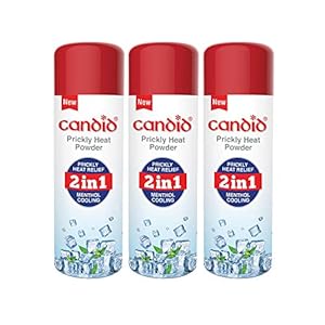 Candid Prickly Heat Powder 120g (Pack of 3), white