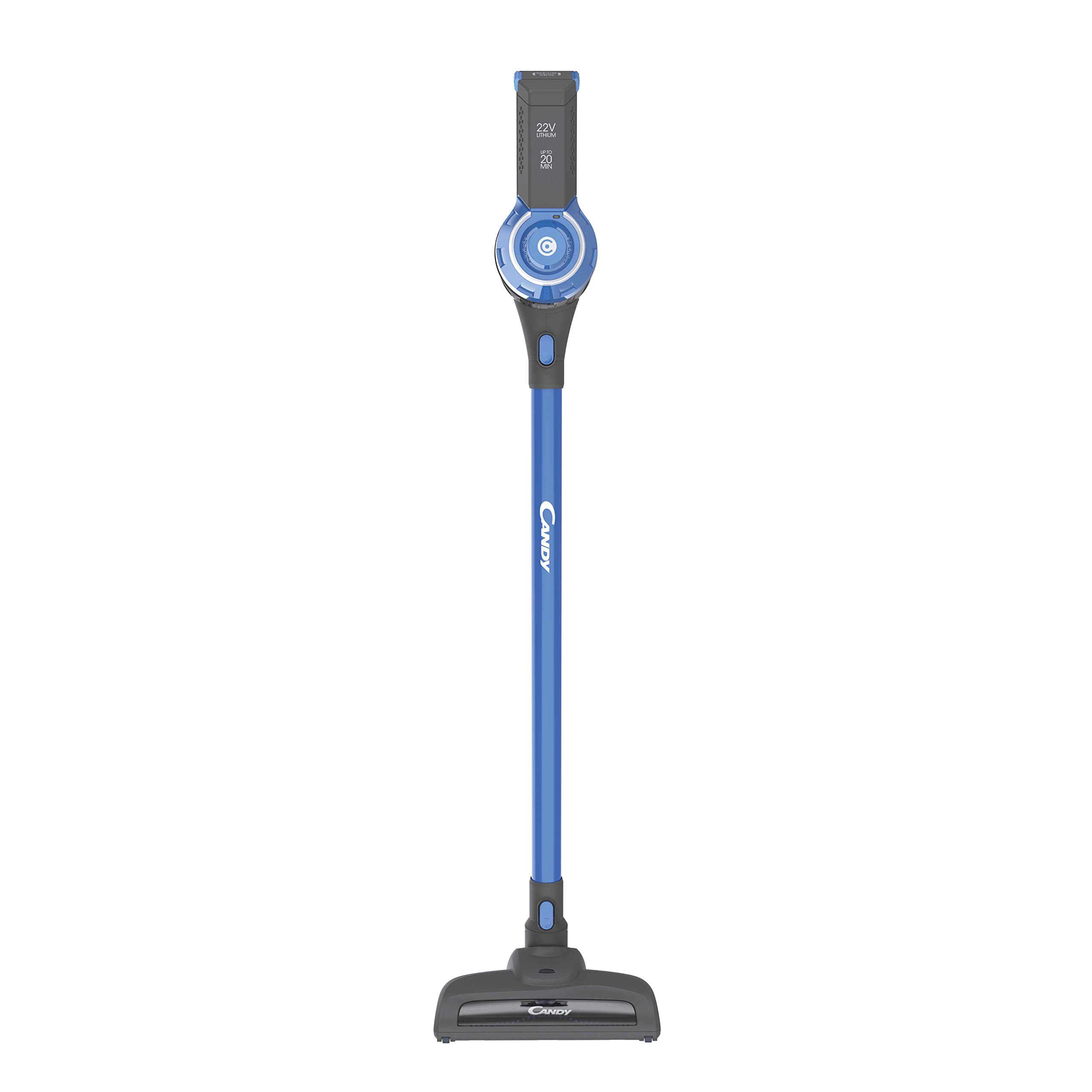 Hoover Candy All Surfaces Cas10 011 Balai Électrique Rechargeable Sans Fil, Technologie Cyclonique Sans Sac, Batterie Au Lithium, Légère, Aspirateur À Main Intégré, Autonomie 20 Min, Gregor Titanium