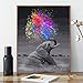 Kimily DIY Paint by Numbers for Adults Kids Elephant Paint by Numbers Animals DIY Painting Elephant Acrylic Paint by Numbers Painting Kit Home Wall Living Room Bedroom Decoration Animal Elephant