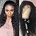 ISEE Hair Transparent Water Wave Lace Front Wigs Human Hair Pre Plucked 18 Inch 150% Density Brazilian 13x4 Lace Closure Deep Curly Wave Human Hair Wigs for Black Women Natural Black