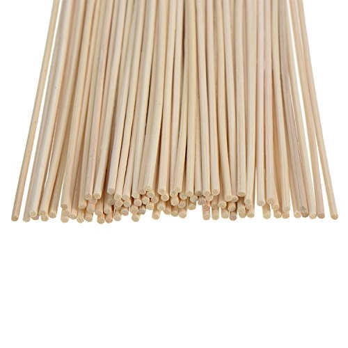 Satinior 100 Pieces Reed Diffuser Sticks Wood Rattan Reed Sticks Essential Oil Aroma Diffuser