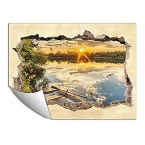 Wall Paper Small Wall Mural Creative 3D Photo Wall Art Removable Wall Decoration for Bedroom Living Room - 24x32 inches