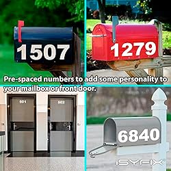 iSYFIX White Vinyl Numbers Stickers - 6 Inch Self