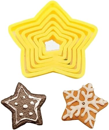 Torta A Forma Di Stella Per Natale.Strumenti Di Cottura Stampi For Biscotti Torta Fondente A Forma Di Stella Biscotto Albero Di Natale 6pc Per Gli Appassionati Di Cottura Amazon It Casa E Cucina