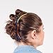 Hairzing Clip | Stretchy Hair Accessory for Women - Snug & Comfortable Banana Hair Comb for Thick, Thin, and Curly Styles - All-Day Hold (Medium, Silver)