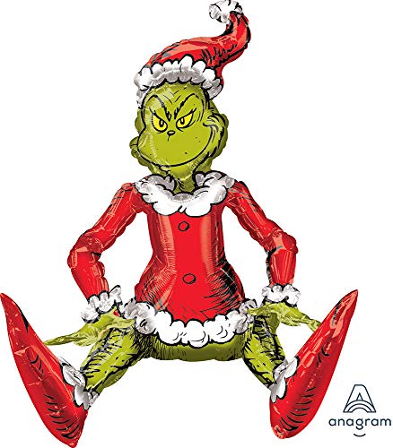 Anagram International, Inc. 92674 Santa Grinch Sitter - Consumer Inflated Party Balloon, 24