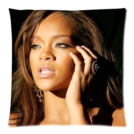 Custom Rihanna Pillowcase Standard Size 18x18 Cotton Pillow Case