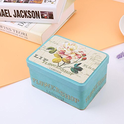 Kicode Graffiti Retro Tinplate Jewelry Tea Candy Gift Box Storage Jars With Lid Tea Coffee Candy
