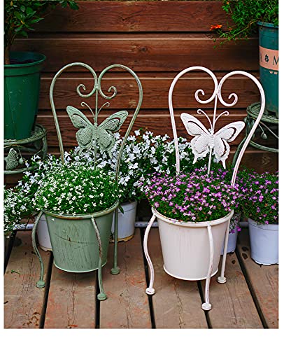 PLHMS Metall Pflanzkorb, Gartendekoration Blumentöpfe, Blumentopf, Indoor Outdoor Pflanzkübel Container, Pflanztopf… – Bild 6