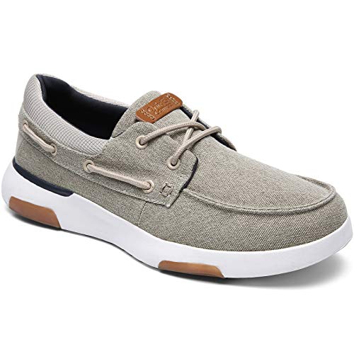 Orthopedic Boat Shoes Men,Supportive Canvas Sneakers for Shin Splints