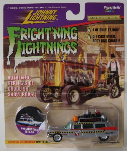 JOHNNY LIGHTNING FRIGHTNING LIGHTNING GHOSTBUSTER ECTO-1A SILVER. 1 OF ONLY 17,500 EVER MADE. DIE CAST METAL BODY AND CHASIS
