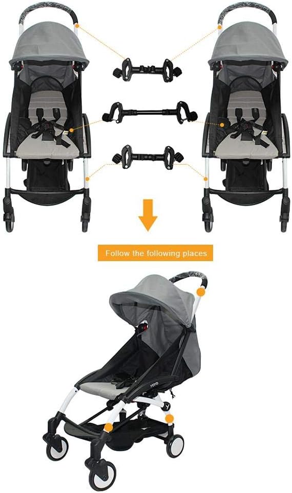 Wangyan 123 Stroller Connector Baby Pushchair Connectors for Twins Adjustable Universal Easy Installation Use outgoing