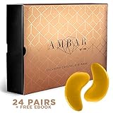 24 Pairs Gold Under Eye Mask | Eye Patch for Dark Circles, Bags and Puffiness | Under Eye Bags Treatment with Collagen, Retinol, and Hyaluronic Acid | PLUS: FREE NATURAL COSMETICS MANUAL EBOOK