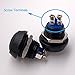 URTONE Momentary Push Button Switch, UR123, 1NO SPST DC/AC 36V 2A Aluminum Alloy Metal Shell Suitable for 12mm 1/2