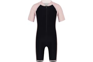 LOLODA Lorilida Boys One Piece Rash Guard Swimsuit Short Sleeve Water Sport Bathing Suits UPF 50+ Sun Protection
