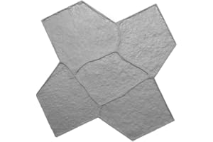 Wisconsin Flagstone Concrete Stamp Single by Walttools | Decorative Random Stone Tile, Rotational Pattern, Sturdy Polyurethane Texturing Mat, Realistic Detail (Floppy/Flexible)