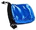 Small Black Dice Bag with Blue Interior Double Stitched Snag Proof Satin Lining | Holds 21 16mm Dice