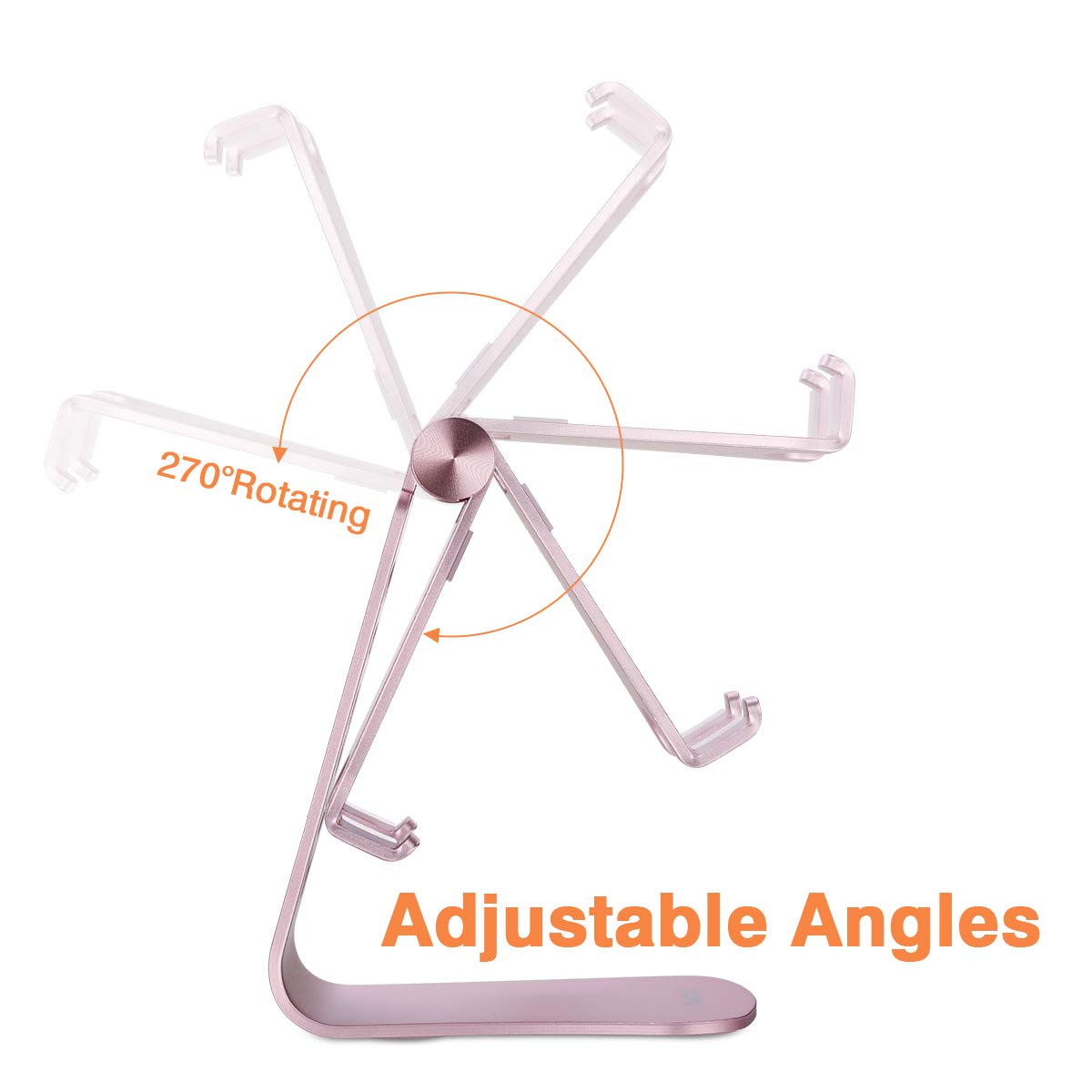 FLOUREON Handy Ständer Smartphone Halterung Handyhalter Tablet Stand für iPhone iPad Samsung Huawei Kindle und alle andere Tableten Handys Rosa Gold