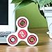 OZO9 - Hand spinner fidget toys for ADHD, Anxiety, Autism -Tri spinner hybrid ceramic bearing, POM Plastic, Si3n4 High Speed -EDC Finger spinner fidget gadget for Adults, Kids (White) + BONUS 2 Ebooks