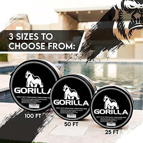 GORILLA Swimming Pool Backwash Hose with Clamp Extra Heavy Duty