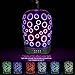 COOSA 100ml 3D Circle Pattern Essential Oil Diffuser, with 4 Time Setting and 7 Beautiful Color Changing LED Lights as a Cool Mist Humidifier for Home Office Bedroom Living Room(Multicolor)