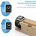 Stalion Universal Desktop Charging Dock and Cradle Holder Compatible with Apple Watch & iPhone X 6 6s 7 8 Plus (2in1)(Bamboo Wood)