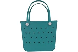 Chokoter Beach Bag, Waterproof Beach Tote, Rubber Medium Tote Bag, Washable and Durable Open Handbag for Boat Pool Sports