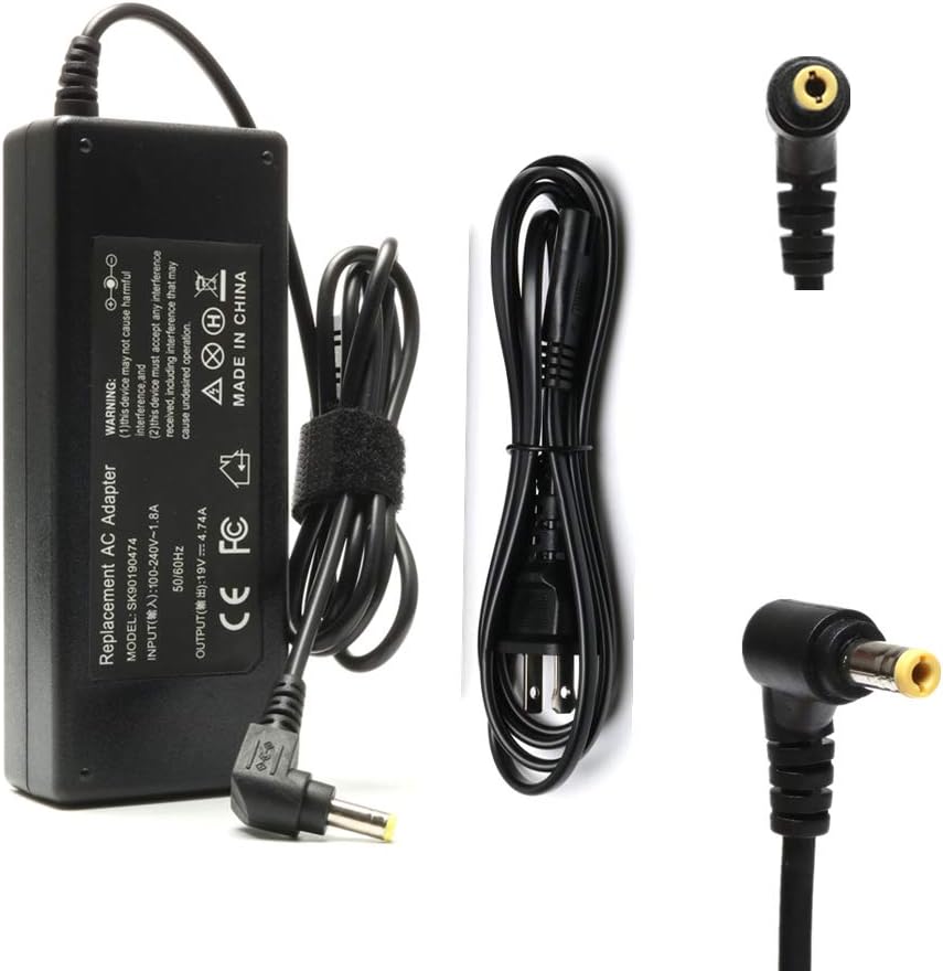 90W 19V 4.74A Ac Adapter Laptop Charger for Toshiba Satellite C655 C655D C675 C850 C855 C855D C875 C50 C55 C55D C55DT C55T C75 C75D L50 L55 L55D L75 L305