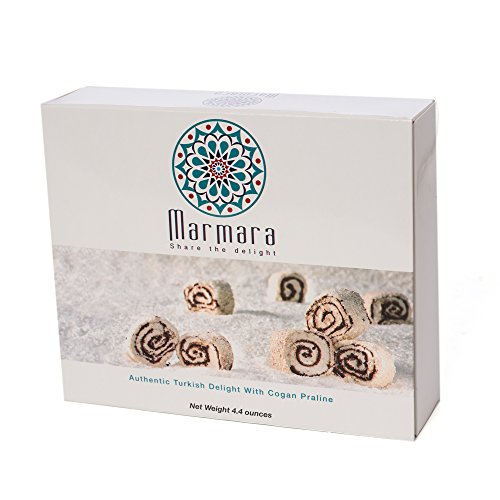 Turkish Delight with Cogan Praline Marmara Sweet Candy Dessert Medium 4.4 ounce
