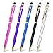 Magic-T Touch Screen Pen, 5 pcs Colorful 2 in 1 Slim Stylus/Styli Capacitive Touch Screen Ballpoint Pen for iPhone 6/7 8 Plus 5S 5 4S Samsung Galaxy S8 S7 S6 S5 HTC and All Touch Screen Devices